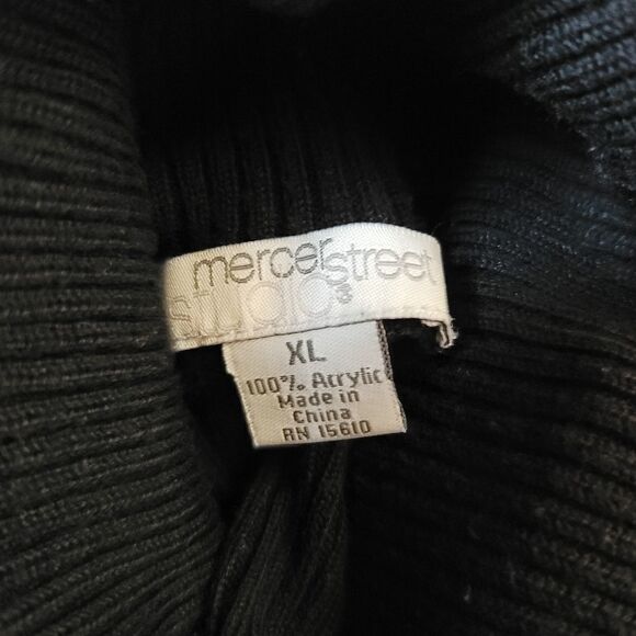 Mercer street studio womens xl black pullover sweater 90's Turtleneck - Picture 3 of 4